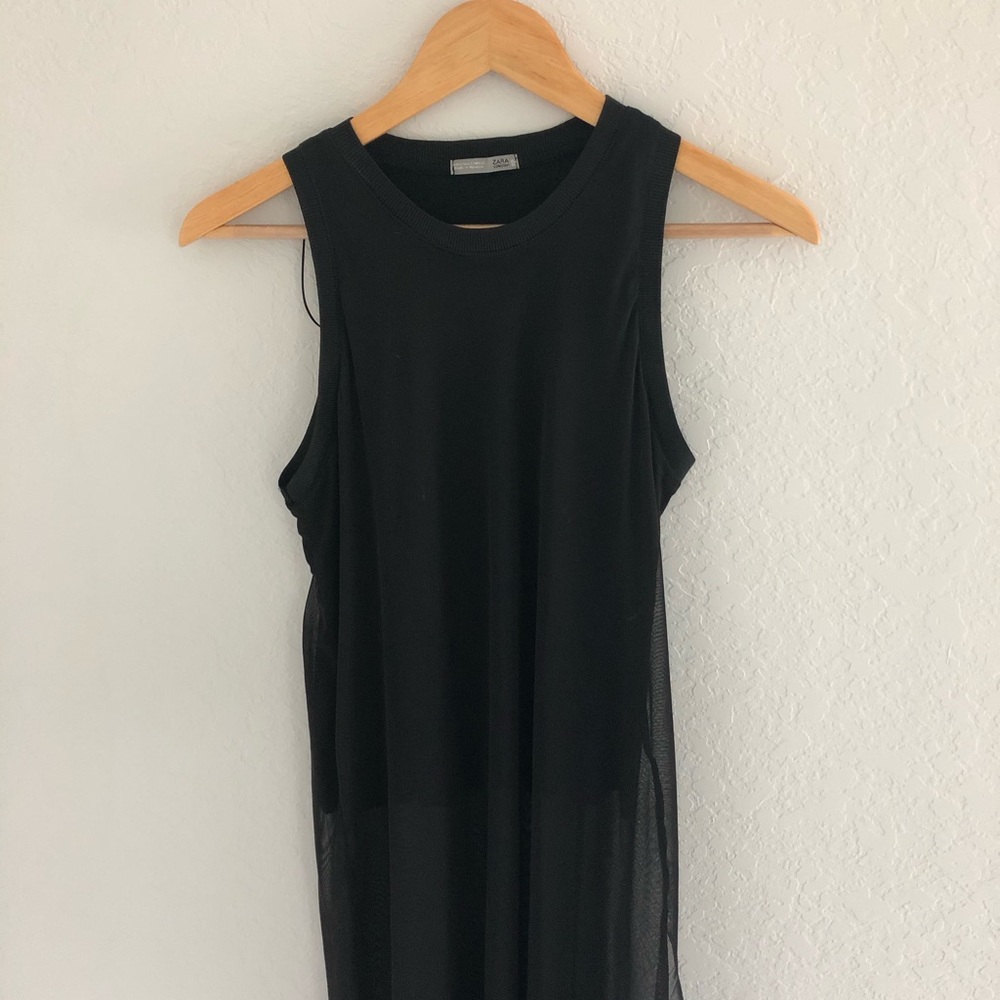 Zara black Maxi Top